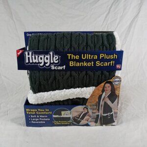 NEW Huggle Scarf Charcoal Gray The Ultra Plush Blanket Scarf One Size Fits All